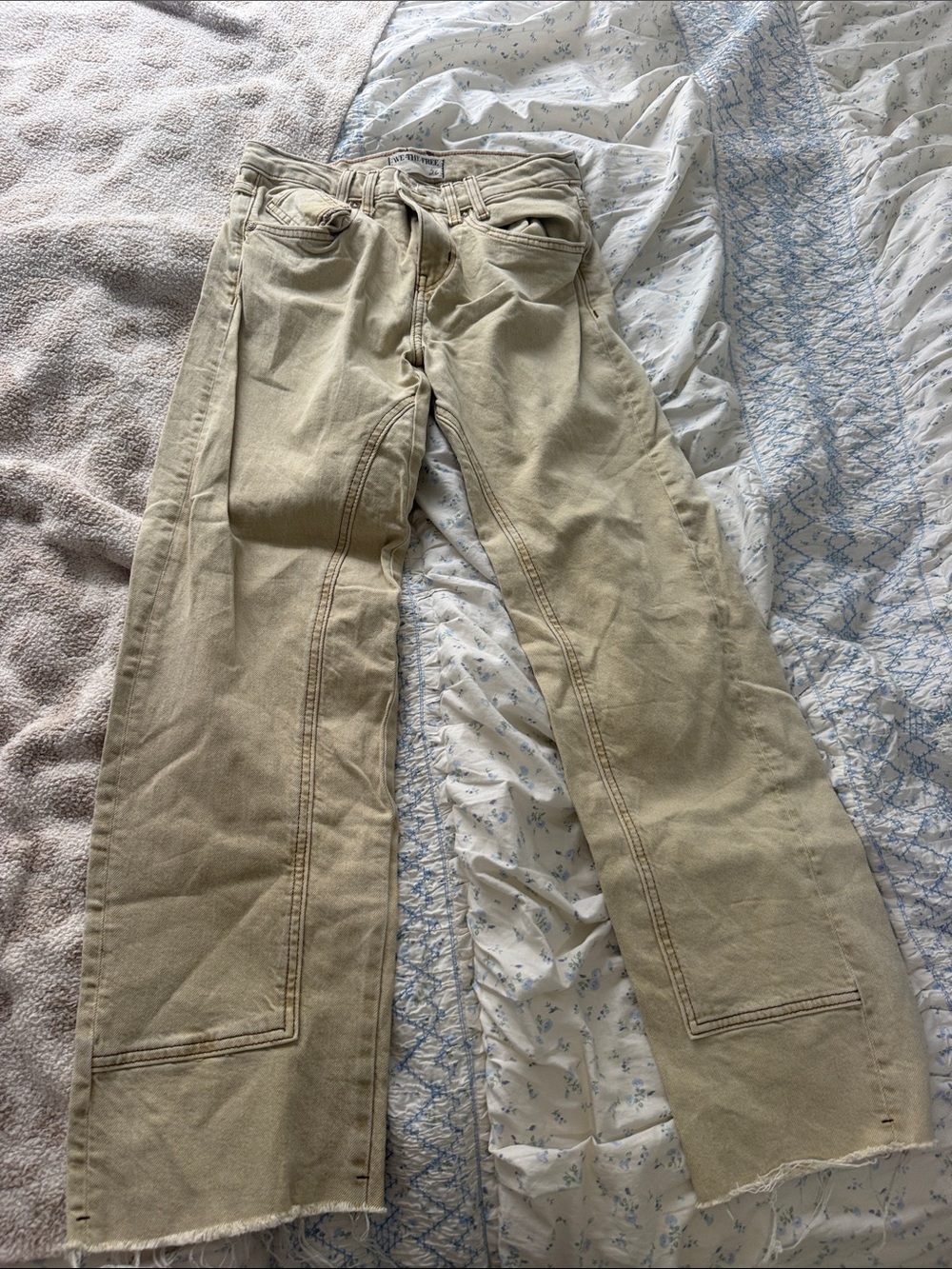 Classic Tan Straight-Leg Jeans